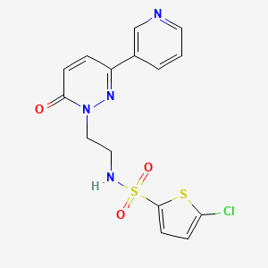 molecular formula C15H13ClN4O3S2 B2357312 5-氯-N-(2-(6-氧代-3-(吡啶-3-基)哒嗪-1(6H)-基)乙基)噻吩-2-磺酰胺 CAS No. 1021062-68-9
