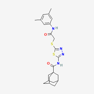 B2357315 N-[5-[2-(3,5-dimethylanilino)-2-oxoethyl]sulfanyl-1,3,4-thiadiazol-2-yl]adamantane-1-carboxamide CAS No. 392296-20-7