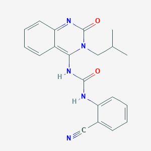 B2357319 (E)-1-(2-cyanophenyl)-3-(3-isobutyl-2-oxo-2,3-dihydroquinazolin-4(1H)-ylidene)urea CAS No. 899972-90-8