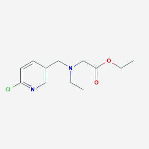 molecular formula C12H17ClN2O2 B2357327 2-(((6-氯吡啶-3-基)甲基)(乙基)氨基)乙酸乙酯 CAS No. 1420832-66-1