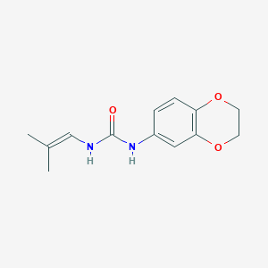 N-(2,3-dihydro-1,4-benzodioxin-6-yl)-N'-(2-methyl-1-propenyl)urea