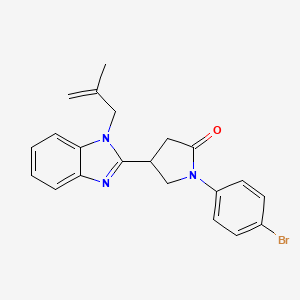 molecular formula C21H20BrN3O B2357329 1-(4-bromophenyl)-4-(1-(2-methylallyl)-1H-benzo[d]imidazol-2-yl)pyrrolidin-2-one CAS No. 847395-41-9