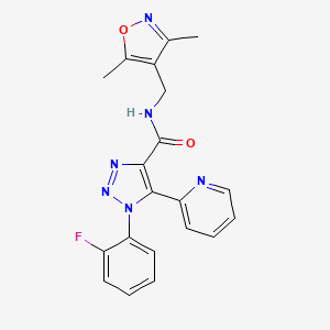 N-[(3,5-dimethylisoxazol-4-yl)methyl]-1-(2-fluorophenyl)-5-pyridin-2-yl-1H-1,2,3-triazole-4-carboxamide
