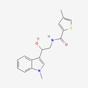 N-(2-hydroxy-2-(1-methyl-1H-indol-3-yl)ethyl)-4-methylthiophene-2-carboxamide