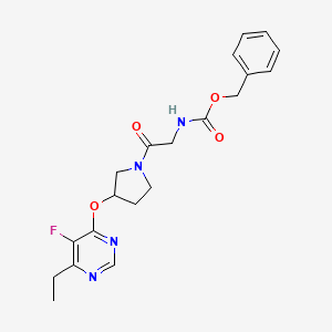 Benzyl (2-(3-((6-ethyl-5-fluoropyrimidin-4-yl)oxy)pyrrolidin-1-yl)-2-oxoethyl)carbamate
