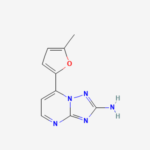 molecular formula C10H9N5O B2357352 7-(5-Methyl-2-furyl)[1,2,4]triazolo[1,5-a]pyrimidin-2-amine CAS No. 303145-74-6