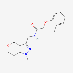 B2357356 N-((1-methyl-1,4,6,7-tetrahydropyrano[4,3-c]pyrazol-3-yl)methyl)-2-(o-tolyloxy)acetamide CAS No. 1797681-39-0