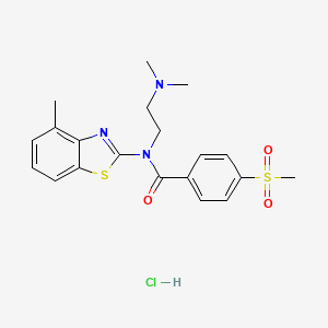 N-(2-(dimethylamino)ethyl)-N-(4-methylbenzo[d]thiazol-2-yl)-4-(methylsulfonyl)benzamide hydrochloride
