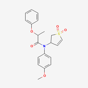 molecular formula C20H21NO5S B2357360 N-(1,1-dioxido-2,3-dihydrothiophen-3-yl)-N-(4-methoxyphenyl)-2-phenoxypropanamide CAS No. 863022-80-4