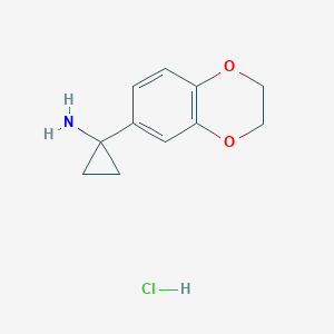 molecular formula C11H14ClNO2 B2357371 1-(2,3-二氢-1,4-苯并二噁杂环-6-基)环丙-1-胺盐酸盐 CAS No. 2126176-99-4