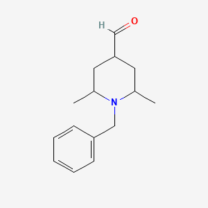 molecular formula C15H21NO B2357378 1-苄基-2,6-二甲基哌啶-4-甲醛 CAS No. 1936689-30-3