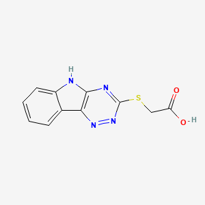 molecular formula C11H8N4O2S B2357383 (2H-[1,2,4]三嗪并[5,6-b]吲哚-3-基硫代)-乙酸 CAS No. 24838-13-9