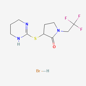 3-((1,4,5,6-Tetrahydropyrimidin-2-yl)thio)-1-(2,2,2-trifluoroethyl)pyrrolidin-2-one hydrobromide