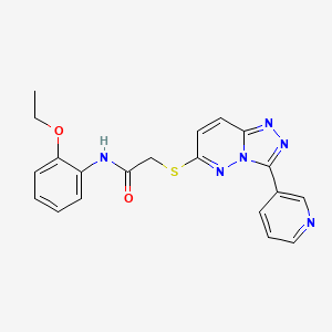 molecular formula C20H18N6O2S B2357410 N-(2-ethoxyphenyl)-2-[(3-pyridin-3-yl-[1,2,4]triazolo[4,3-b]pyridazin-6-yl)sulfanyl]acetamide CAS No. 868968-71-2
