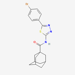 N-[5-(4-bromophenyl)-1,3,4-thiadiazol-2-yl]adamantane-1-carboxamide