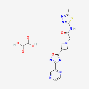 N-(5-methyl-1,3,4-thiadiazol-2-yl)-2-(3-(3-(pyrazin-2-yl)-1,2,4-oxadiazol-5-yl)azetidin-1-yl)acetamide oxalate