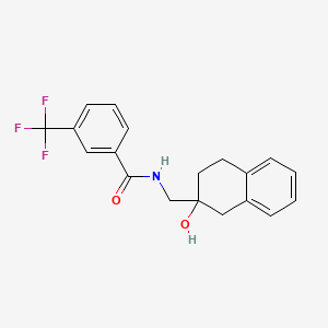 molecular formula C19H18F3NO2 B2357430 N-((2-hydroxy-1,2,3,4-tetrahydronaphthalen-2-yl)methyl)-3-(trifluoromethyl)benzamide CAS No. 1705750-32-8