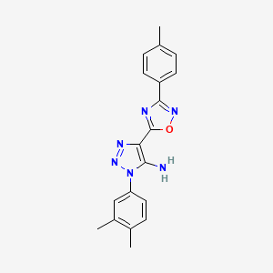 1-(3,4-dimethylphenyl)-4-(3-(p-tolyl)-1,2,4-oxadiazol-5-yl)-1H-1,2,3-triazol-5-amine