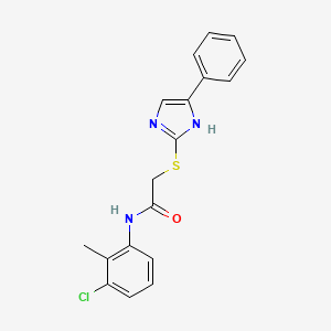 N-(3-chloro-2-methylphenyl)-2-((5-phenyl-1H-imidazol-2-yl)thio)acetamide