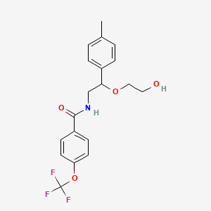 molecular formula C19H20F3NO4 B2357462 N-[2-(2-ヒドロキシエトキシ)-2-(4-メチルフェニル)エチル]-4-(トリフルオロメトキシ)ベンズアミド CAS No. 1798523-92-8