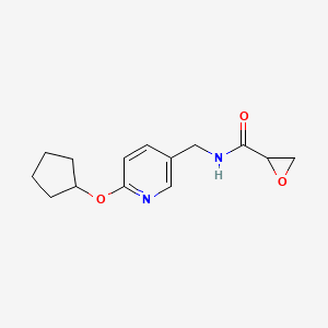 molecular formula C14H18N2O3 B2357464 N-[(6-Cyclopentyloxypyridin-3-yl)methyl]oxirane-2-carboxamide CAS No. 2411278-81-2
