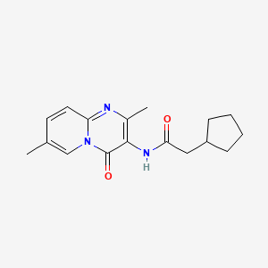molecular formula C17H21N3O2 B2357466 2-环戊基-N-(2,7-二甲基-4-氧代吡啶并[1,2-a]嘧啶-3-基)乙酰胺 CAS No. 941965-76-0