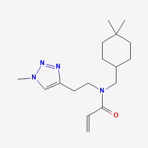 molecular formula C17H28N4O B2357472 N-[(4,4-Dimethylcyclohexyl)methyl]-N-[2-(1-methyltriazol-4-yl)ethyl]prop-2-enamide CAS No. 2411248-55-8