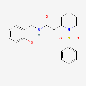 N-(2-methoxybenzyl)-2-(1-tosylpiperidin-2-yl)acetamide