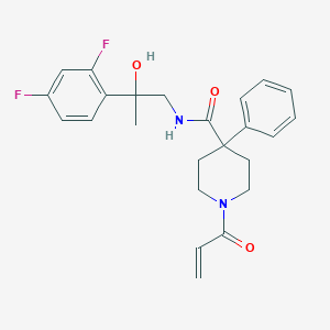 N-[2-(2,4-Difluorophenyl)-2-hydroxypropyl]-4-phenyl-1-prop-2-enoylpiperidine-4-carboxamide