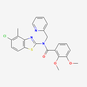 molecular formula C23H20ClN3O3S B2357478 N-(5-氯-4-甲基苯并[d]噻唑-2-基)-2,3-二甲氧基-N-(吡啶-2-基甲基)苯甲酰胺 CAS No. 899964-92-2