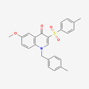 molecular formula C25H23NO4S B2357481 6-甲氧基-1-(4-甲基苄基)-3-对甲苯磺酰喹啉-4(1H)-酮 CAS No. 902298-80-0