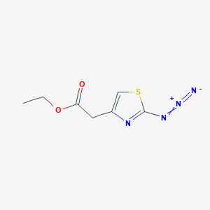 molecular formula C7H8N4O2S B2357483 2-(2-アジド-1,3-チアゾール-4-イル)酢酸エチル CAS No. 2361634-07-1