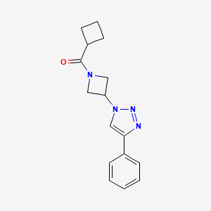 molecular formula C16H18N4O B2357488 シクロブチル(3-(4-フェニル-1H-1,2,3-トリアゾール-1-イル)アゼチジン-1-イル)メタノン CAS No. 2034424-79-6