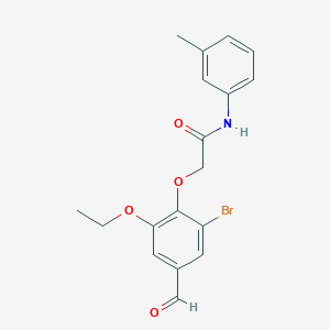 2-(2-bromo-6-ethoxy-4-formylphenoxy)-N-(3-methylphenyl)acetamide