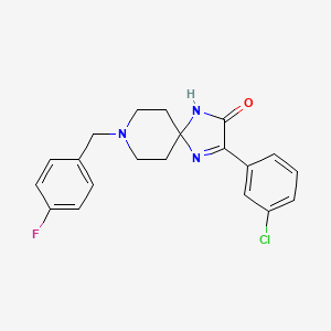 molecular formula C20H19ClFN3O B2357495 3-(3-氯苯基)-8-(4-氟苄基)-1,4,8-三氮螺[4.5]癸-3-烯-2-酮 CAS No. 1185155-98-9