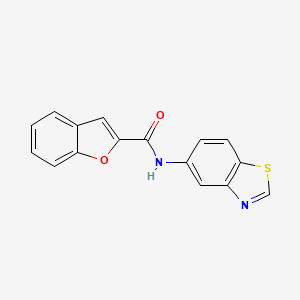 molecular formula C16H10N2O2S B2357524 N-(1,3-benzotiazol-5-il)-1-benzofuran-2-carboxamida CAS No. 952877-64-4