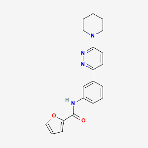 molecular formula C20H20N4O2 B2357533 N-[3-(6-piperidin-1-ylpyridazin-3-yl)phenyl]furan-2-carboxamide CAS No. 899980-73-5