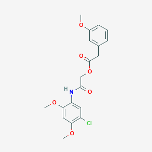 molecular formula C19H20ClNO6 B2357536 2-[(5-Chloro-2,4-dimethoxyphenyl)amino]-2-oxoethyl (3-methoxyphenyl)acetate CAS No. 1351835-79-4