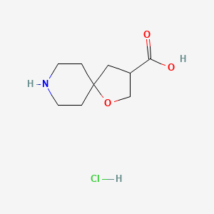 1-Oxa-8-azaspiro[4.5]decane-3-carboxylic acid;hydrochloride