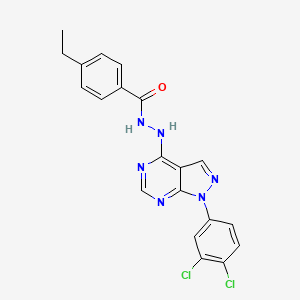N'-[1-(3,4-dichlorophenyl)-1H-pyrazolo[3,4-d]pyrimidin-4-yl]-4-ethylbenzohydrazide