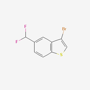 molecular formula C9H5BrF2S B2357551 3-Bromo-5-(difluoromethyl)-1-benzothiophene CAS No. 2248313-69-9