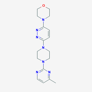 molecular formula C17H23N7O B2357555 4-[6-[4-(4-Methylpyrimidin-2-yl)piperazin-1-yl]pyridazin-3-yl]morpholine CAS No. 2415501-67-4