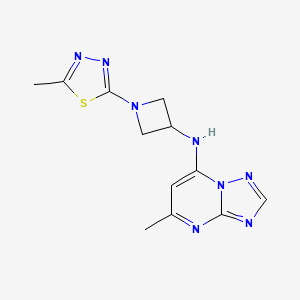 5-Methyl-N-[1-(5-methyl-1,3,4-thiadiazol-2-yl)azetidin-3-yl]-[1,2,4]triazolo[1,5-a]pyrimidin-7-amine