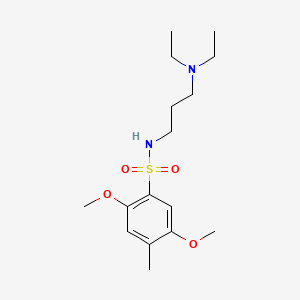 molecular formula C16H28N2O4S B2357562 N-[3-(diethylamino)propyl]-2,5-dimethoxy-4-methylbenzenesulfonamide CAS No. 1087640-18-3