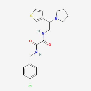 N1-(4-chlorobenzyl)-N2-(2-(pyrrolidin-1-yl)-2-(thiophen-3-yl)ethyl)oxalamide