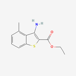 molecular formula C12H13NO2S B2357582 Ethyl 3-amino-4-methylbenzo[b]thiophene-2-carboxylate CAS No. 181284-94-6