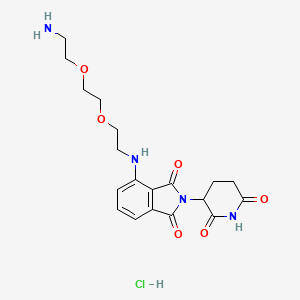 molecular formula C19H25ClN4O6 B2357587 Pomalidomide 4'-PEG2-amine CAS No. 2245697-87-2