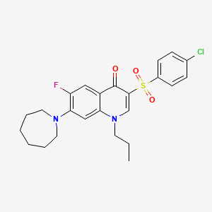 7-azepan-1-yl-3-[(4-chlorophenyl)sulfonyl]-6-fluoro-1-propylquinolin-4(1H)-one