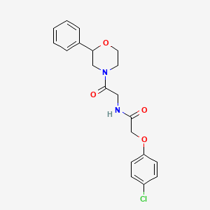 2-(4-chlorophenoxy)-N-(2-oxo-2-(2-phenylmorpholino)ethyl)acetamide