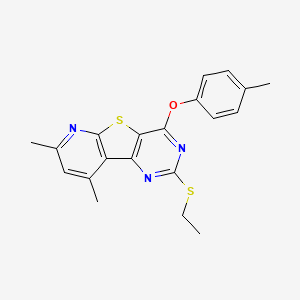 2-(Ethylsulfanyl)-7,9-dimethyl-4-(4-methylphenoxy)pyrido[3',2':4,5]thieno[3,2-d]pyrimidine
